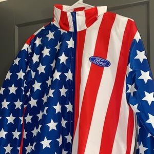 American Flag Ford Windbreaker